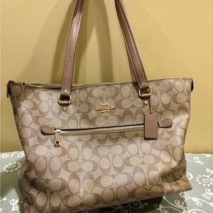 Coach Brown Signature Tote Bag